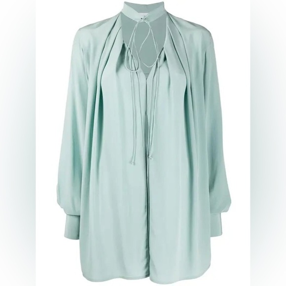 VICTORIA BECKHAM Oversized Tie-Neck Blouse NWT